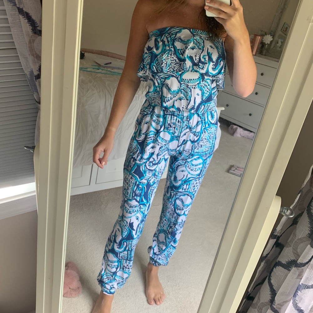 Lilly Pulitzer Strapless Jumpsuit NWOT